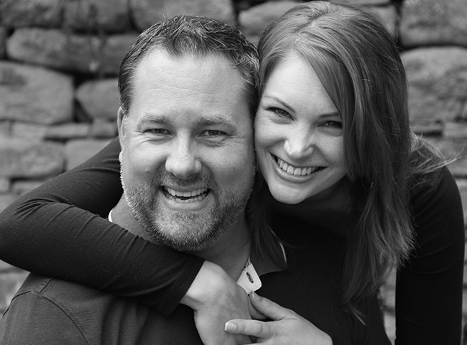 Stephan and Lise Krüger, black and white portrait